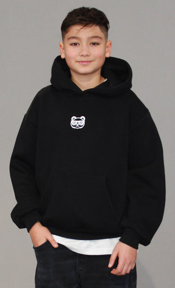 OVERSIZE HOODIE KIDS - Black Basic