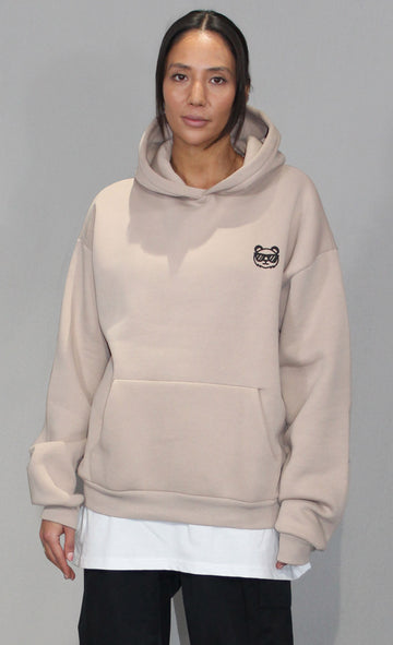 OVERSIZE HOODIE UNISEX - Beige Basic