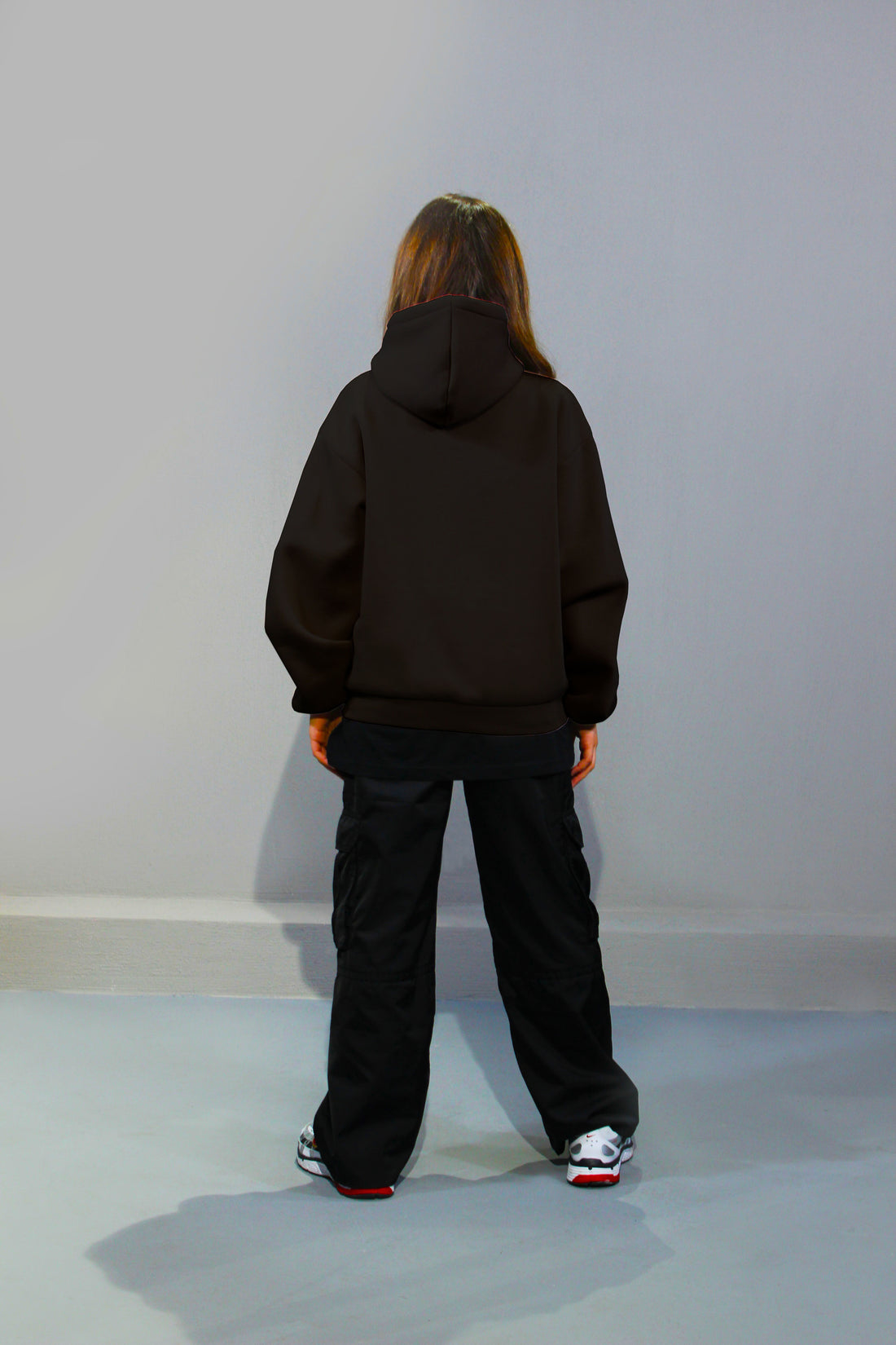 OVERSIZE HOODIE KIDS - Black Basic